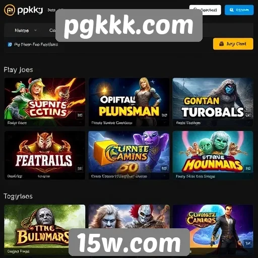 Jogos populares disponíveis no site pgkkk